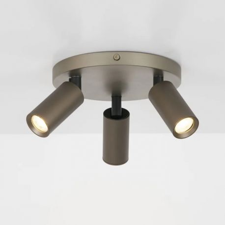 Plafoniere cu spoturi, Spoturi aplicate - Plafoniera cu 3 spoturi mini GU10 Ciara 3 bronz