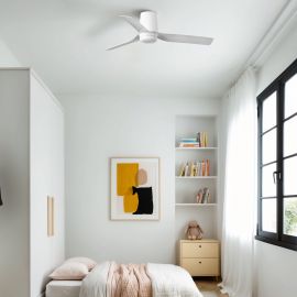 Lustre cu ventilator - Ventilator tavan cu telecomanda PUNT TUB S alb