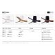Lustre cu ventilator - Ventilator tavan cu telecomanda PUNT TUB S alb