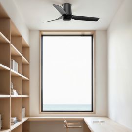 Lustre cu ventilator - Ventilator tavan cu telecomanda PUNT TUB S negru