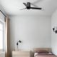 Lustre cu ventilator - Ventilator tavan smart sistem TUYA si telecomanda PUNT TUB S negru