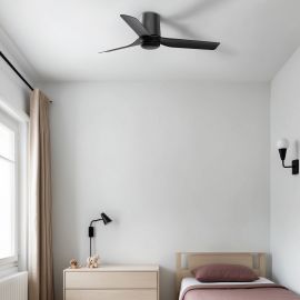 Lustre cu ventilator - Ventilator tavan smart sistem TUYA si telecomanda PUNT TUB S negru