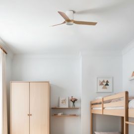 Lustre cu ventilator - Ventilator tavan cu telecomanda PUNT TUB S alb/artar