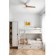 Lustre cu ventilator - Ventilator tavan smart sistem TUYA si telecomanda PUNT TUB S alb/artar