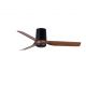 Lustre cu ventilator - Ventilator tavan cu telecomanda PUNT TUB S negru/nuc
