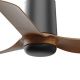 Lustre cu ventilator - Ventilator tavan smart sistem TUYA si telecomanda PUNT TUB S negru/nuc