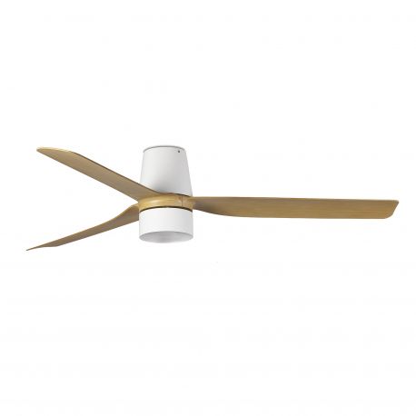 Lustre cu ventilator - Lustra cu Ventilator tavan si telecomanda PUNT TUB M TEK alb/artar 3000K