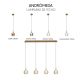 Pendule, Lustre suspendate - Pendul LED design decorativ ANDROMEDA auriu/bronz