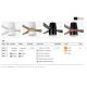 Lustre cu ventilator - Lustra cu Ventilator tavan si telecomanda PUNT TUB M TEK negru/nuc 4000K