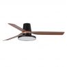 Lustra cu Ventilator tavan si telecomanda PUNT TUB M TAK negru/nuc 3000K