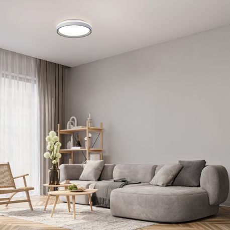 Plafoniere - Plafoniera LED cu telecomanda VERONA gri 38cm