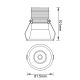 Spoturi tavan fals - Mini Spot LED incastrabil CANE alb 12W 4000K
