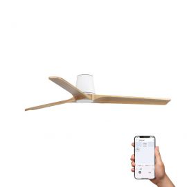 Lustre cu ventilator - Ventilator tavan smart sistem TUYA si telecomanda HEYWOOD TUB L alb/pin
