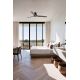 Lustre cu ventilator - Ventilator tavan cu telecomanda HEYWOOD TUB L negru/nuc