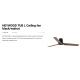 Lustre cu ventilator - Ventilator tavan cu telecomanda HEYWOOD TUB L negru/nuc