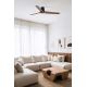 Lustre cu ventilator - Ventilator tavan smart sistem TUYA si telecomanda HEYWOOD TUB L negru/nuc