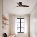Ventilator tavan cu telecomanda HEYWOOD TUB S negru/nuc