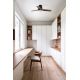 Lustre cu ventilator - Ventilator tavan smart sistem TUYA si telecomanda HEYWOOD TUB S negru/nuc