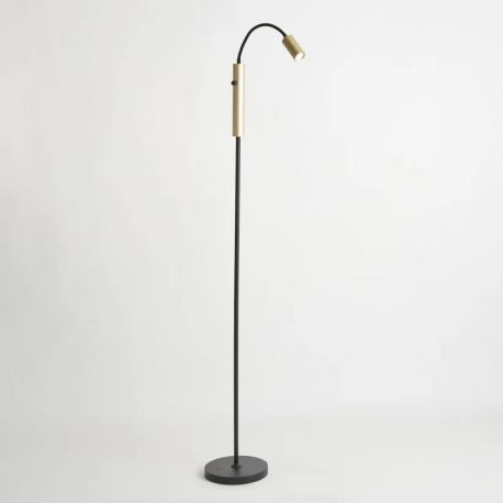 Lampadare - Lampa de podea cu spot mini GU10 Ciara negru, auriu