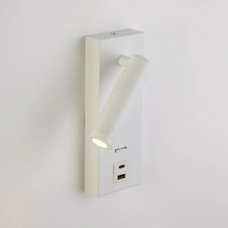 Aplice cu Spot - Aplica cu spot directionabil Marlow USB, alb