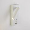 Aplica cu spot directionabil Marlow USB, alb