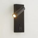 Aplica cu spot directionabil Marlow USB, negru