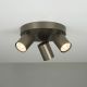 Plafoniere cu spoturi, Spoturi aplicate - Plafoniera cu 3 spoturi directionabile Moon Round , bronz