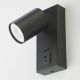Aplice cu Spot - Aplica perete cu 1 spot directionabil Moon USB Switch, negru