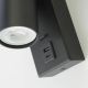 Aplice cu Spot - Aplica perete cu 1 spot directionabil Moon USB Switch, negru