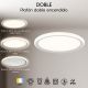 Plafoniere - Plafoniera LED design circular DOBLE alb 30cm
