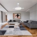 Lustra LED cu ventilator si telecomanda LUNA alba