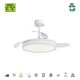 Lustre cu ventilator - Lustra LED cu ventilator si telecomanda LUNA alba