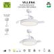 Lustre cu ventilator - Lustra LED cu ventilator si telecomanda LUNA alba