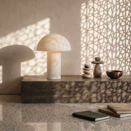 Veioze - Veioza/Lampa de masa decorativa ghips Masu