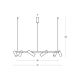Pendule, Lustre suspendate - Lustra LED suspendata moderna Senta negru/auriu