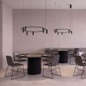 Lustra LED suspendata moderna Senta negru