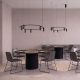 Lustra LED suspendata moderna Senta negru