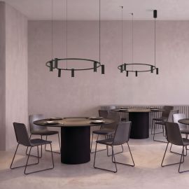 Pendule, Lustre suspendate - Lustra LED suspendata moderna Senta negru