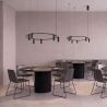 Lustra LED suspendata moderna Senta negru
