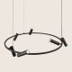 Pendule, Lustre suspendate - Lustra LED suspendata moderna Senta negru