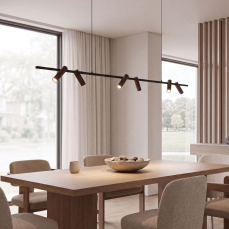 Pendule, Lustre suspendate - Lustra LED suspendata moderna Senta Bar negru