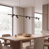 Lustra LED suspendata moderna Senta Bar negru