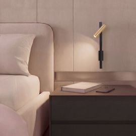 Aplice cu Spot - Aplica LED stil modern Senta Bar negru/auriu