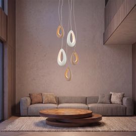 Pendule, Lustre suspendate - Lustra/Pendul design decorativ GIVA alb