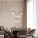 Lustra/Pendul LED design decorativ VITRO maro/negru