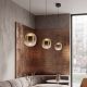 Lustra/Pendul LED design decorativ VITRO auriu/negru