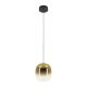 Pendule, Lustre suspendate - Lustra/Pendul LED design decorativ VITRO auriu/negru