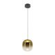 Pendule, Lustre suspendate - Lustra/Pendul LED design decorativ VITRO auriu/negru