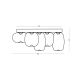 Lustre aplicate - Lustra LED aplicta design decorativ VITRO negru/gri fumuriu