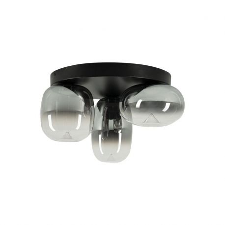 Plafoniere - Plafoniera design decorativ VITRO negru/gri fumuriu